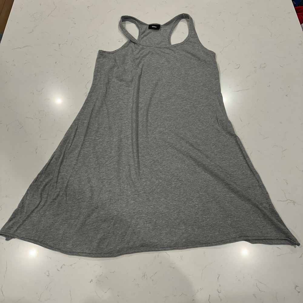 Mossimo Womens Heather Gray Racerback Swing Tank Top A-Line Knit Scoop Neck